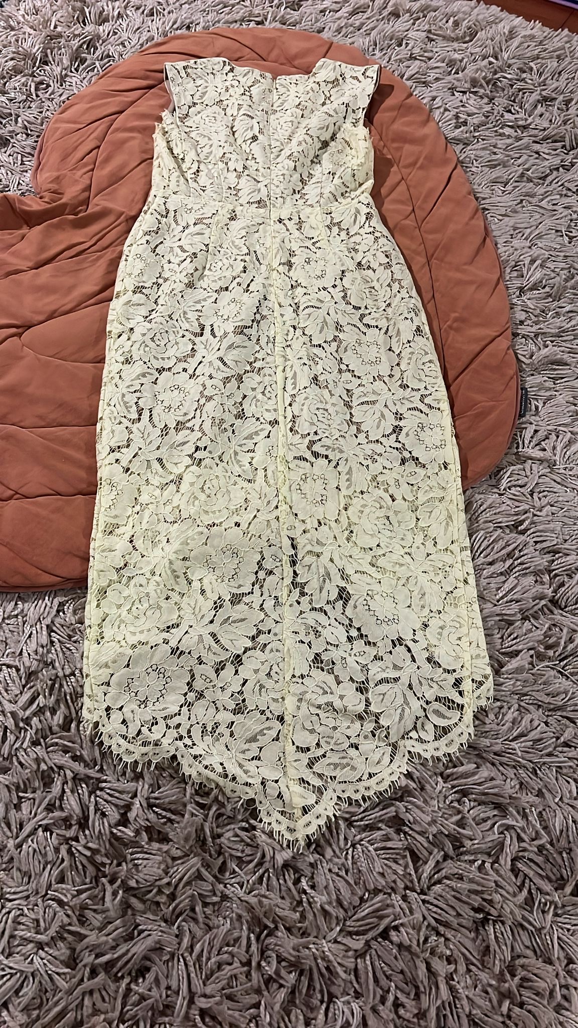 Pastel yellow evening dress