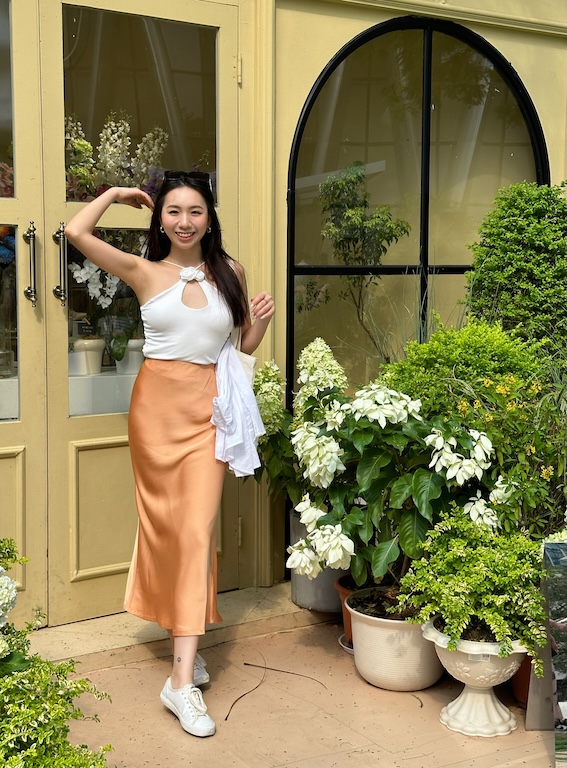 Olivia Slip Skirt - Rust Orange