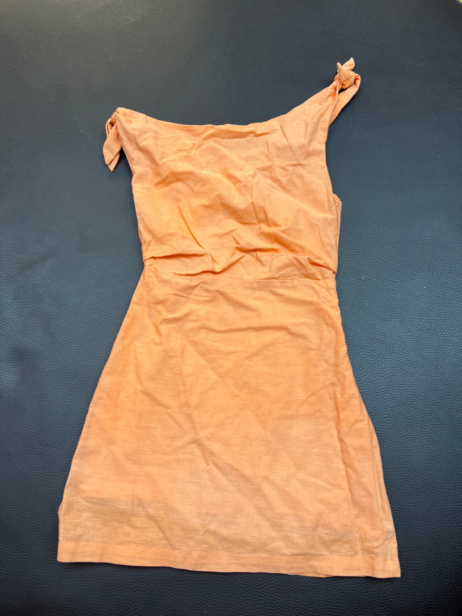 Orange asymmetrical dress