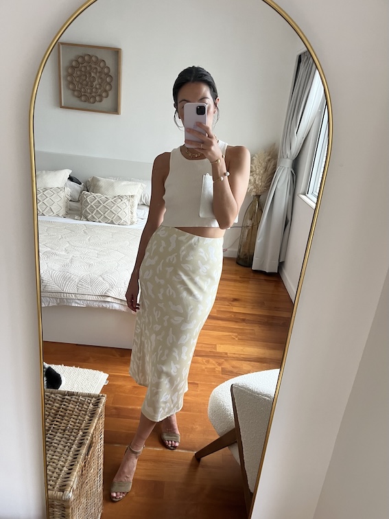 Olivia Slip Skirt - Sand Cactus