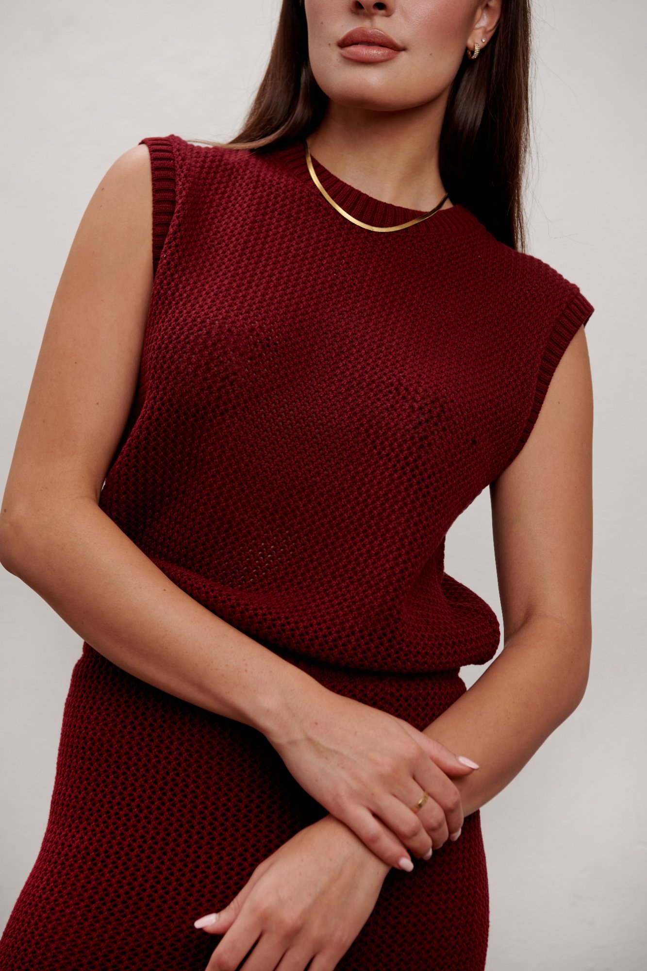 Nina Midi Skirt - Burgundy