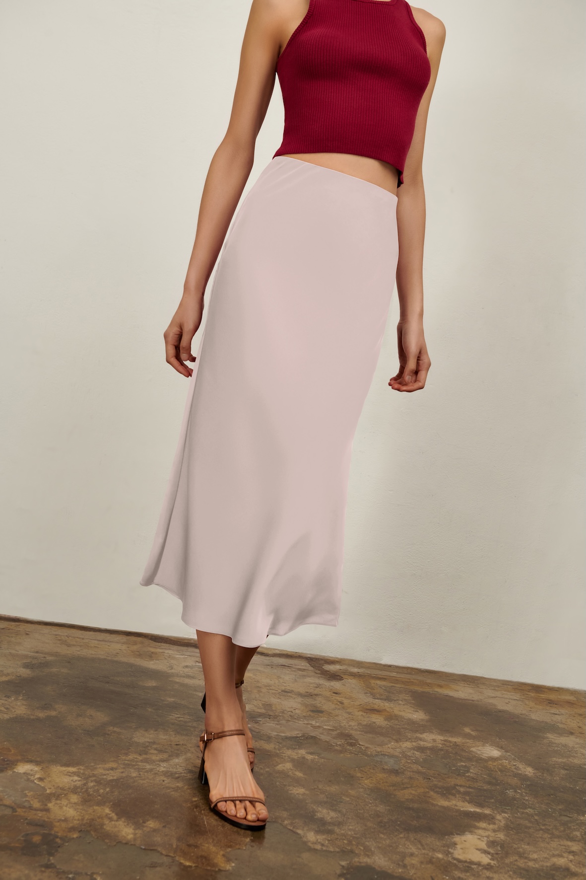 Olivia Slip Skirt - Rose Pink