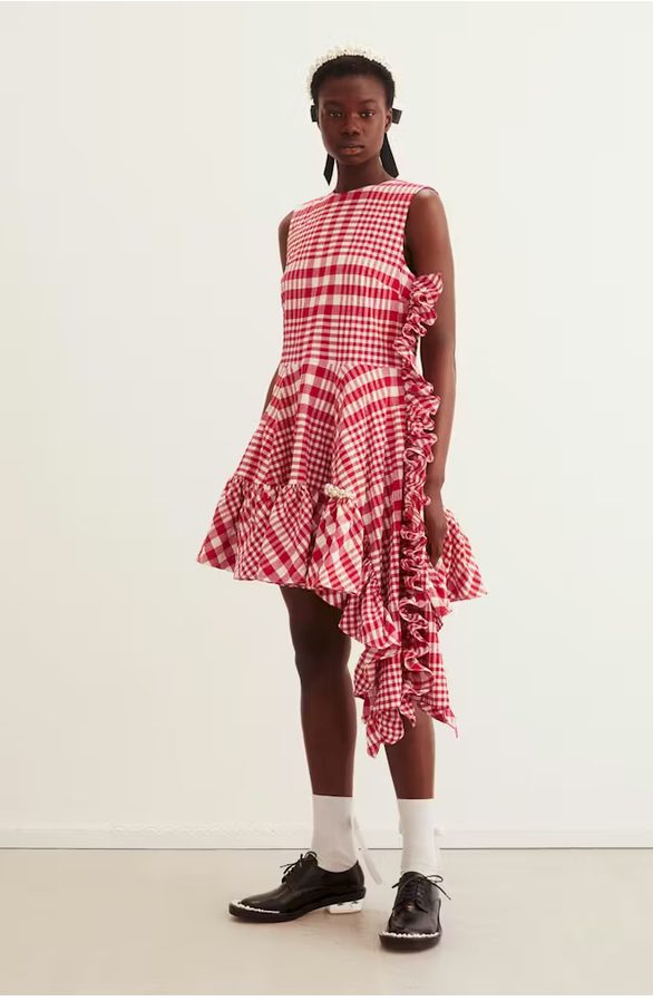 Simone Rocha x H&M ruffle plaid dress