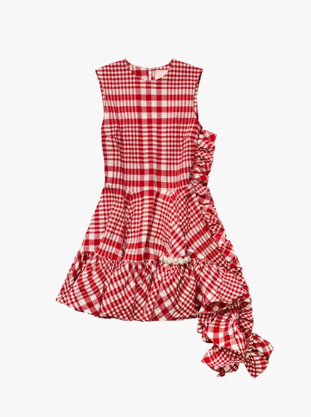 Simone Rocha x H&M ruffle plaid dress