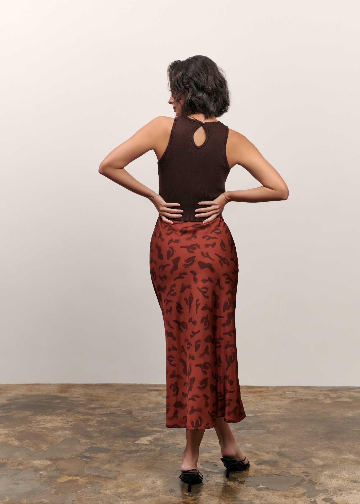 Olivia Slip Skirt - Burnt Cactus