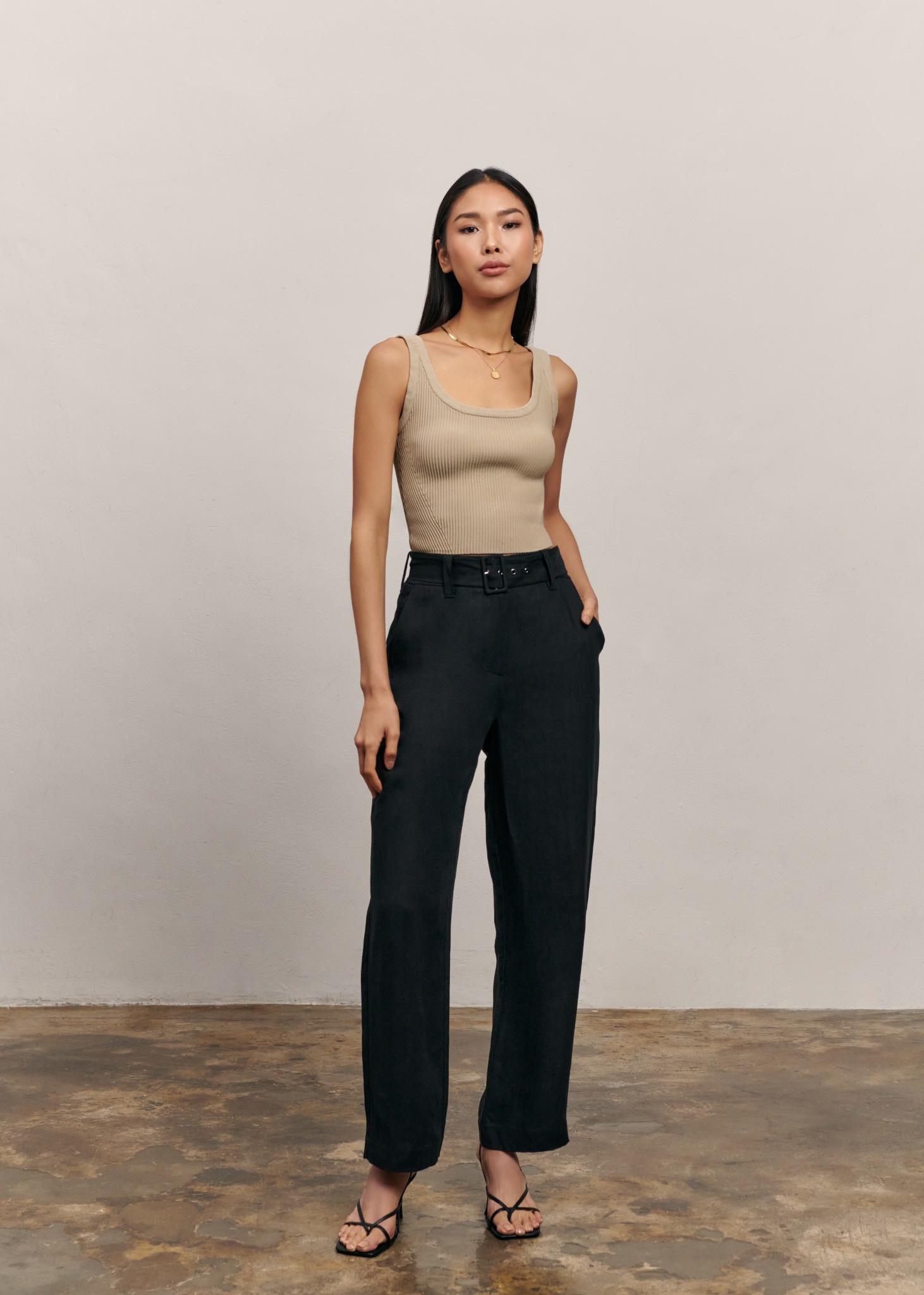 Sofia Tank Top - Beige
