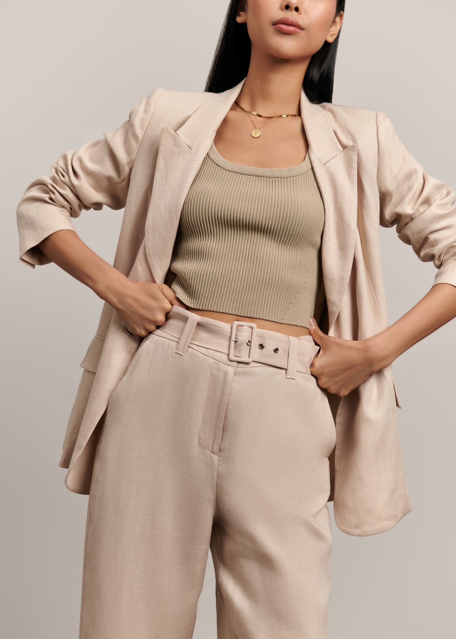 Sofia Tank Top - Beige
